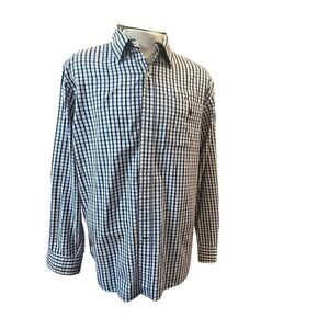 US POLO ASSN LONG SLEEVE PLAID BUTTON UP MENS SIZE LARGE
